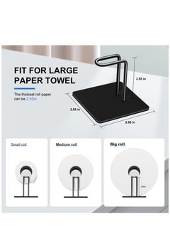 Excefore Strong Magnetic Paper Towel Holder Refrigerator, Upgraded Version Magnet Rv Paper Towel Holder Wall Mount for Fridge and Grill, Pegboard Hanging Paper Towel Holder, Premium Black Stainless Steel  - Image 3