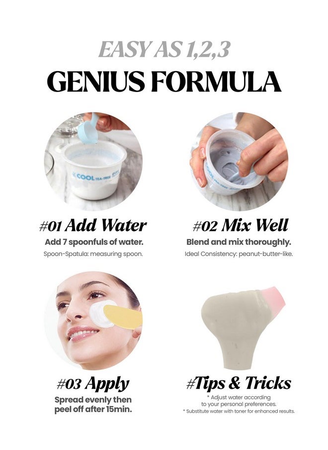 LINDSAY HOME AESTHETICS - Lindsay Teatree Modeling Mask Cup Pack Hydrating & Deep Pore Cleansing Mask Korean Skin Care Mask (Pack Of 6 0.36 Lbs.) - Image 1