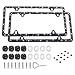 FIISFIIS Bling License Plate Frame for Women2 Pack Premium Rhinestone Car License Plate HolderHandmade Glitter Crystal Diamond Lincense Plate Cover for GirlBedazzled Sparkly Caps4Hole Black - Image 2