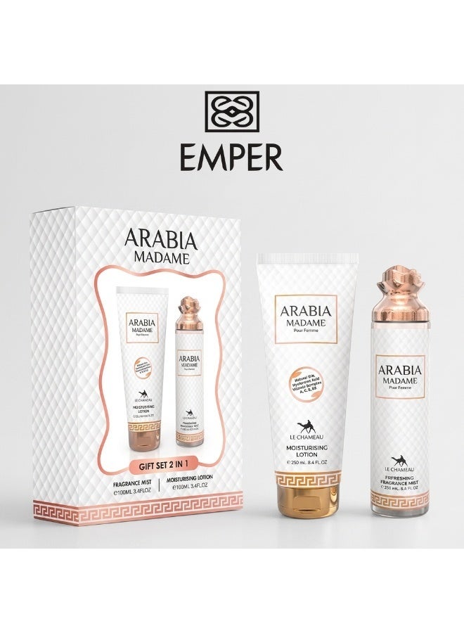 emper Arabia Madame 2-in-1: Lotion (250 ml) + Body Mist (250 ml) - Image 1