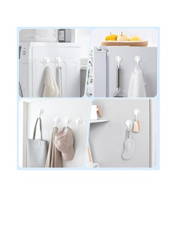 Excefore Suction Cup Hooks, 2 Pcs White Waterproof Shower Suction Hooks, Removable Heavy Duty Vacuum Suction Cup Hooks, Reusable Window Glass Door Suction Cup Hanger Holders for Bathroom, Kitchen, Decor  - Image 5