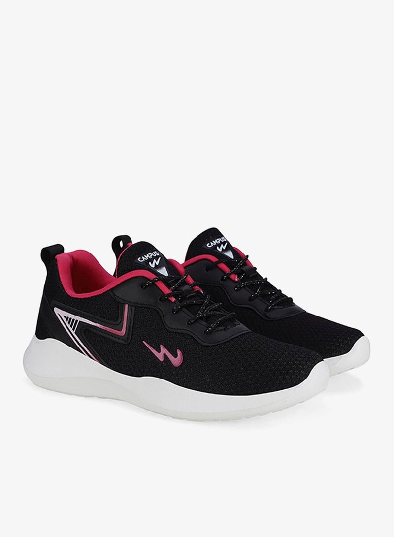 CAMPUS Women Bare Memory Foam Lace-Up Running -Black - Image 4