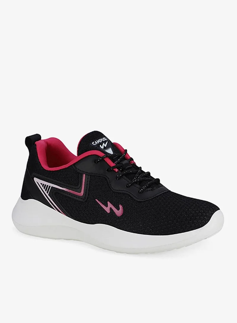 Campus Women Bare Memory Foam Lace-Up Running -Black