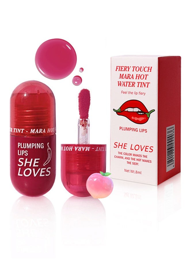 Sheloves - Plumping Lips-Feel The Lip Fiery, Hydrating Lip Care,Buxom Plant Lips Oil, Treatment Serum Volumizing For Dry Cracked Lips,  Plumping Gloss Lips Filler Lip Mask 03# Honey Peach - Image 1