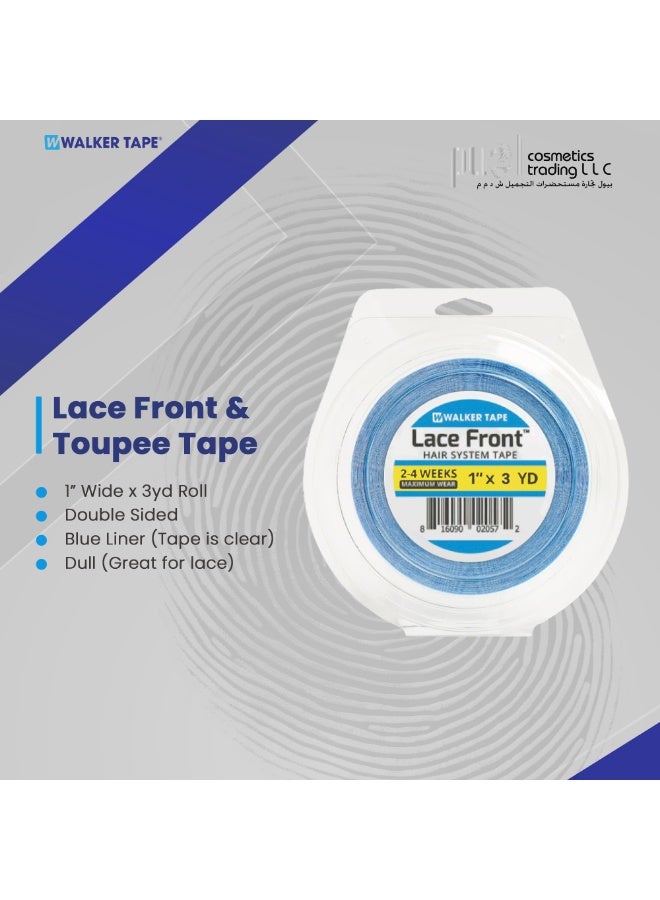 Walker Tape® Lace Front Adhesive Tape – 1" x 3 Yds Roll – Hypoallergenic, Dull Finish for Natural Look – Medium Residue, 2-3 Week Hold for Lace Systems, Comfortable Secure Bond - Image 4
