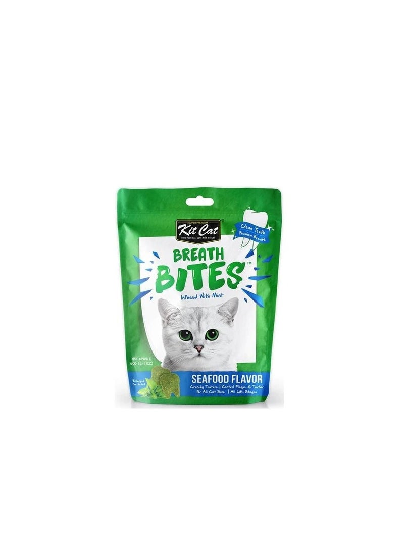 Kit Cat Breath Bites Seafood Flavour Cat Treats - Image 1