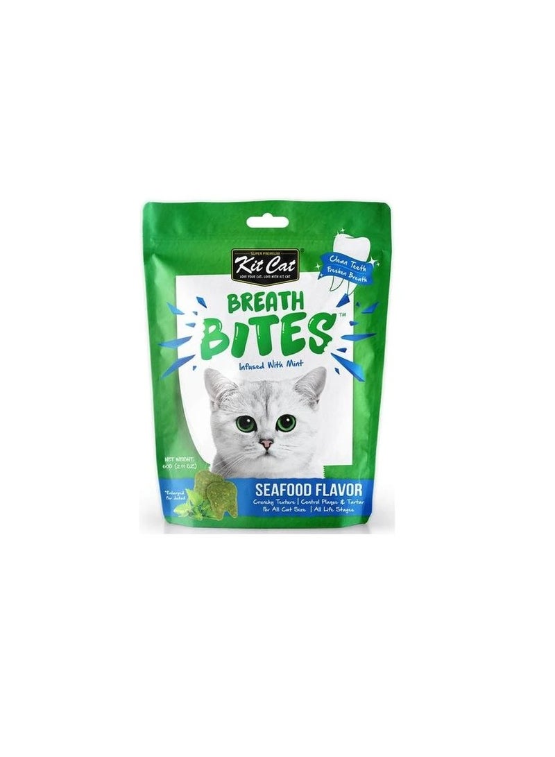 Kit Cat Breath Bites Seafood Flavour Cat Treats - Image 2