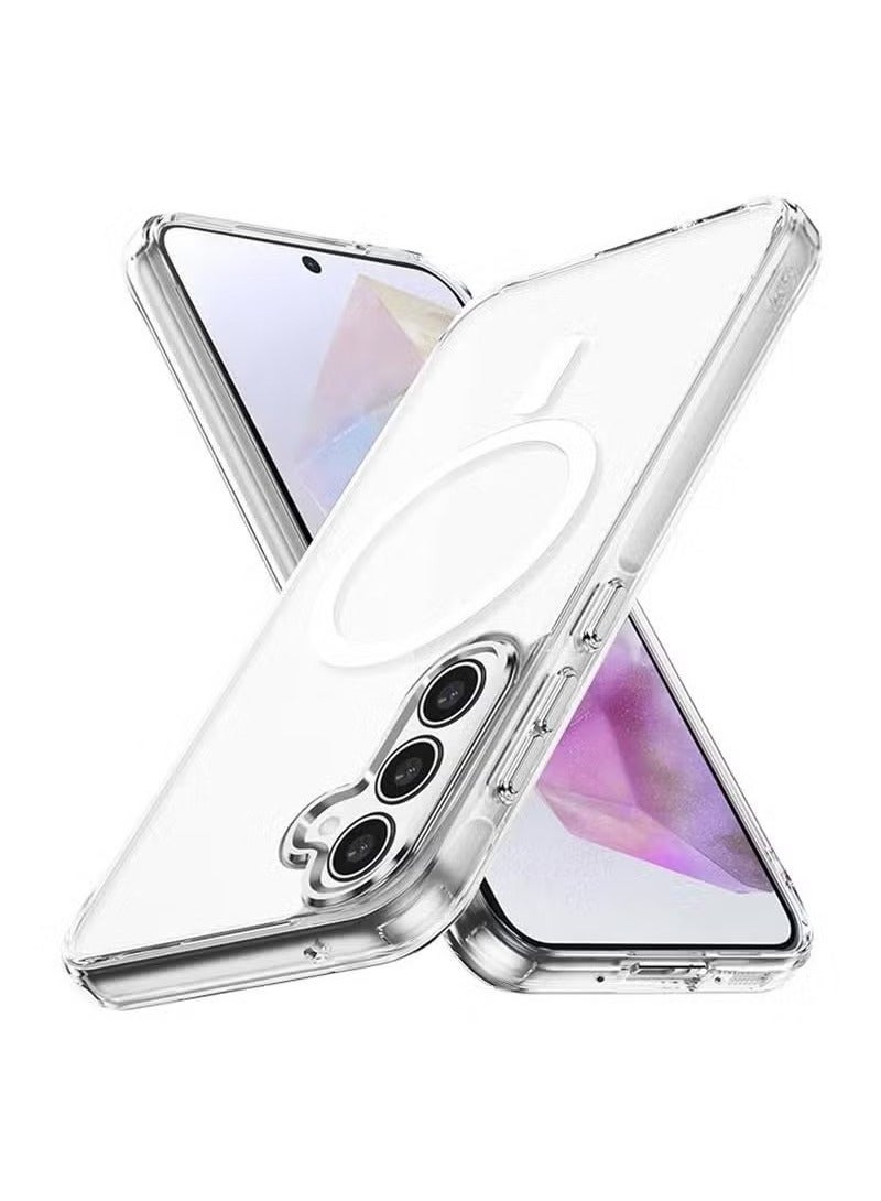 Samsung Galaxy A55 5G Case [Compatible with Magsafe Wireless Charging] Yellowing Resistant Magnetic Back Cover Clear Samsung Galaxy A55 Rugged Best Phone Case  - Image 1