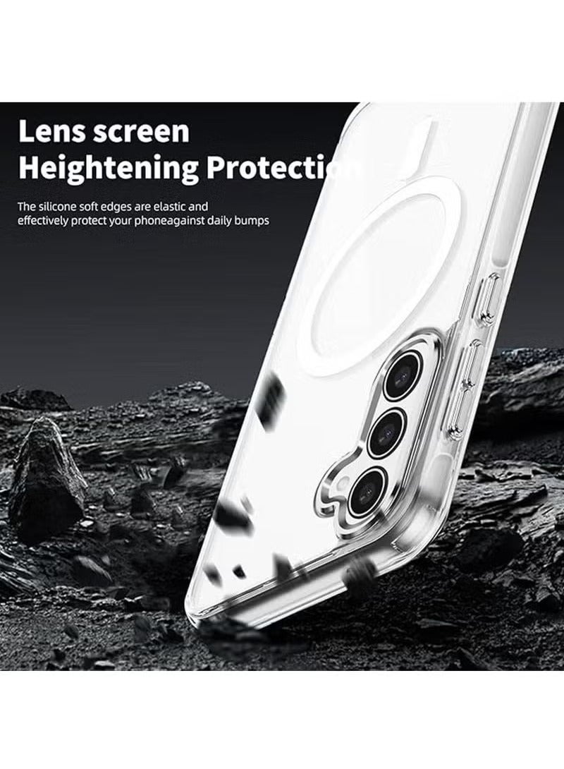 Samsung Galaxy A55 5G Case [Compatible with Magsafe Wireless Charging] Yellowing Resistant Magnetic Back Cover Clear Samsung Galaxy A55 Rugged Best Phone Case  - Image 5