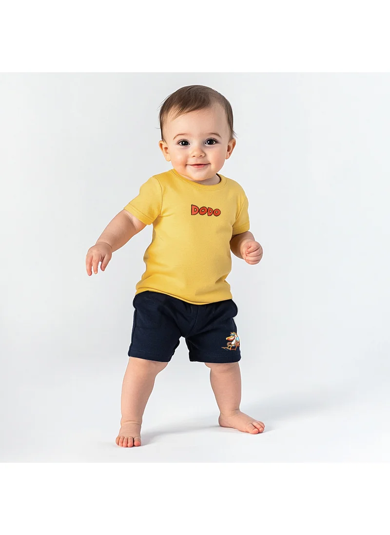 نوتيناتي Nautinati Boys’ Beach Print Cotton T-shirt with Shorts | Boys’ Tee and Shorts Set for 3 – 24 Months | Boys’ Co-ords