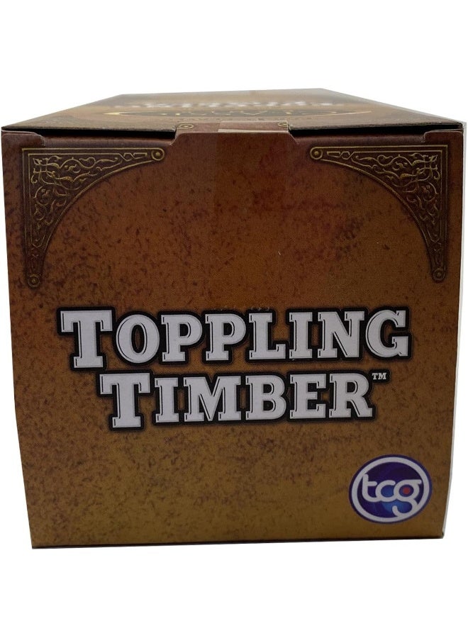 tcg Classic Games Toppling Timber Solid Wooden Blocks Tower Gaming With 39 Wood Blocks For Kids - Image 1