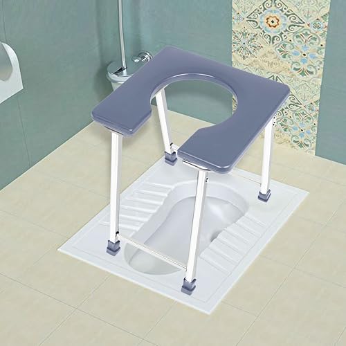 NEOSAFE Foldable 202-Grade Stainless Steel Commode Chair, Portable Toilet Stool with Anti-Slip Rubber Feet, 100 kg Weight Capacity, Stable & Easy-Clean Bathroom Aid for Elderly, Disabled & Patients - Image 1