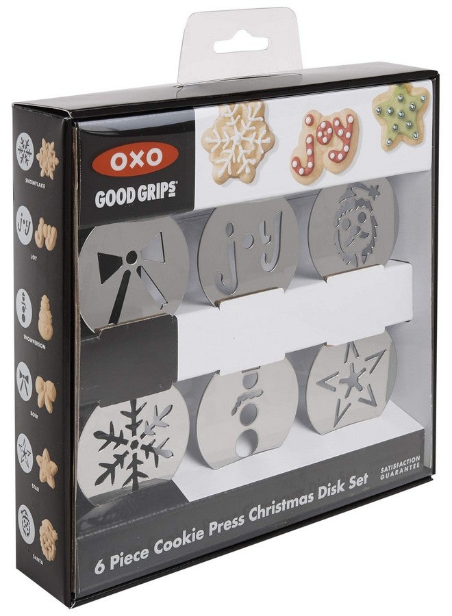 OXO Good Grips Cookie Press Holiday Disk Set, Metallic - Image 3