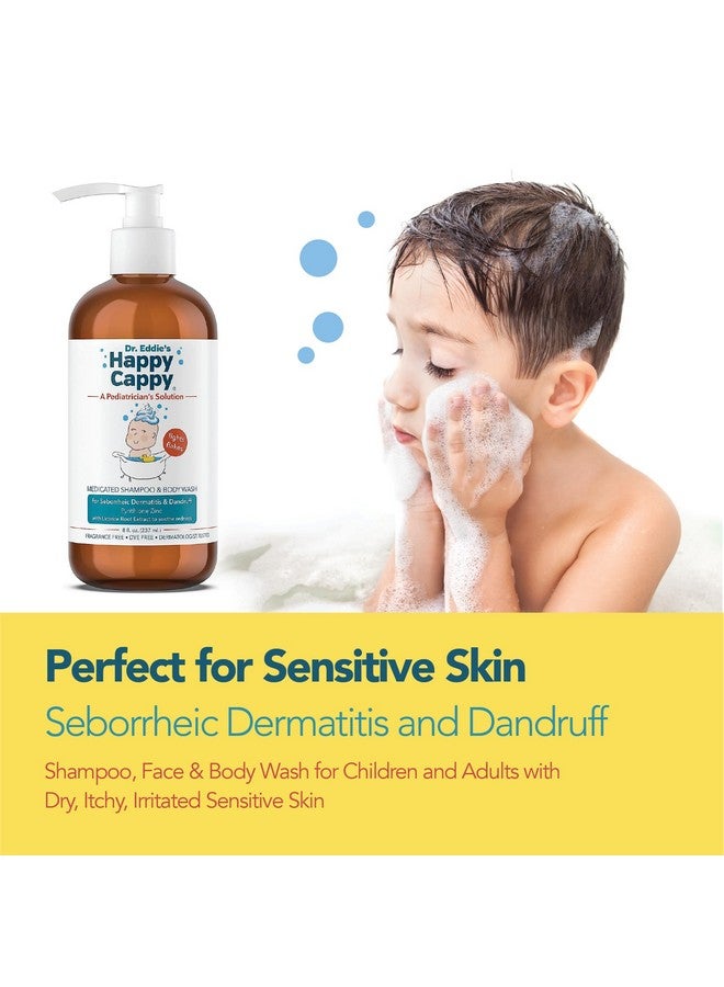 هابي كوبي شامبو وغسول للجسم طبي من دكتور إيدي من هابي كابي - شامبو مضاد للقشرة للأطفال، يساعد في علاج قشرة الرأس والتهاب الجلد الدهني، يقلل الاحمرار، تم اختباره من قبل أطباء الجلدية، خالٍ من العطور - 8 أونصة سائلة (عبوة من قطعتين) - Image 4