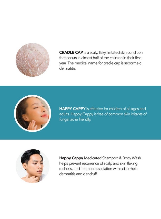 هابي كوبي شامبو وغسول للجسم طبي من دكتور إيدي من هابي كابي - شامبو مضاد للقشرة للأطفال، يساعد في علاج قشرة الرأس والتهاب الجلد الدهني، يقلل الاحمرار، تم اختباره من قبل أطباء الجلدية، خالٍ من العطور - 8 أونصة سائلة (عبوة من قطعتين) - Image 3