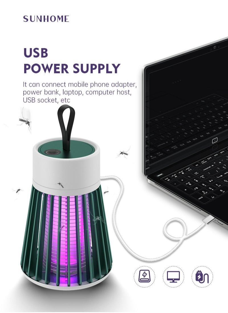 Sunhome - Portable UV Electric Mosquito Killer Lamp 360° Mosquito Pest Killing Trap Insect Killer 5W WD-002 Green - Image 1