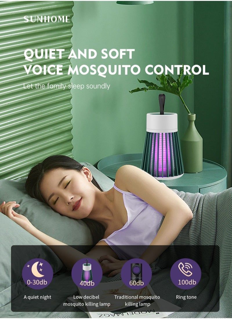 Sunhome - Portable UV Electric Mosquito Killer Lamp 360° Mosquito Pest Killing Trap Insect Killer 5W WD-002 Green - Image 1