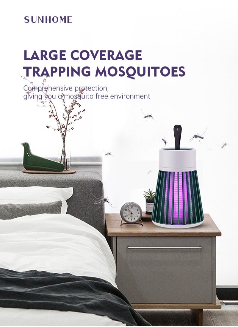Sunhome - Portable UV Electric Mosquito Killer Lamp 360° Mosquito Pest Killing Trap Insect Killer 5W WD-002 Green - Image 1