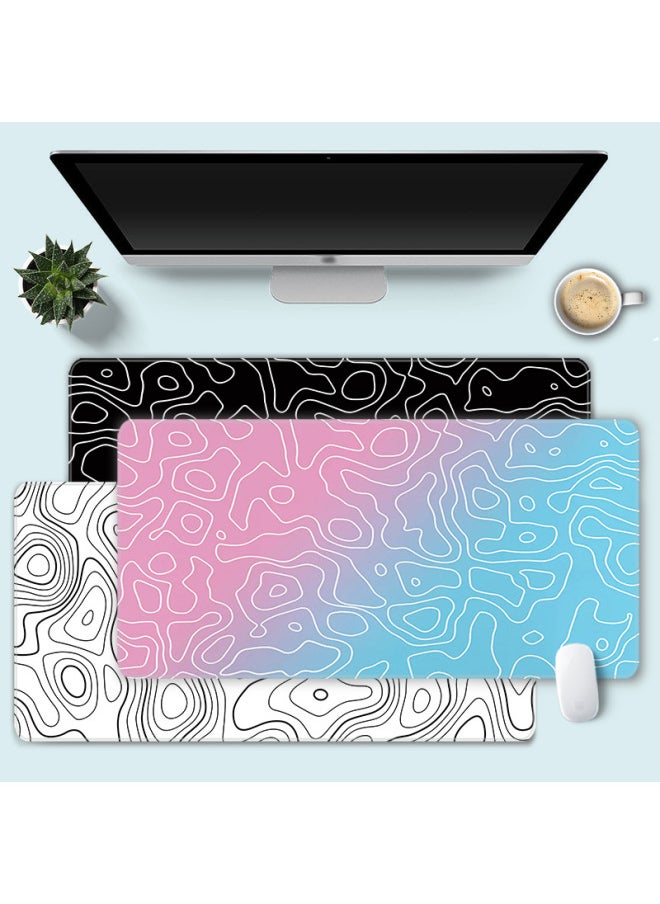 Generic - Explosions Creative Texture Lines Abstract Painting Large Flat Rubber Mouse Pad Non-slip Heat Map Wholesale-Color:800*300*2mm-Pattern:FK883 - Image 1