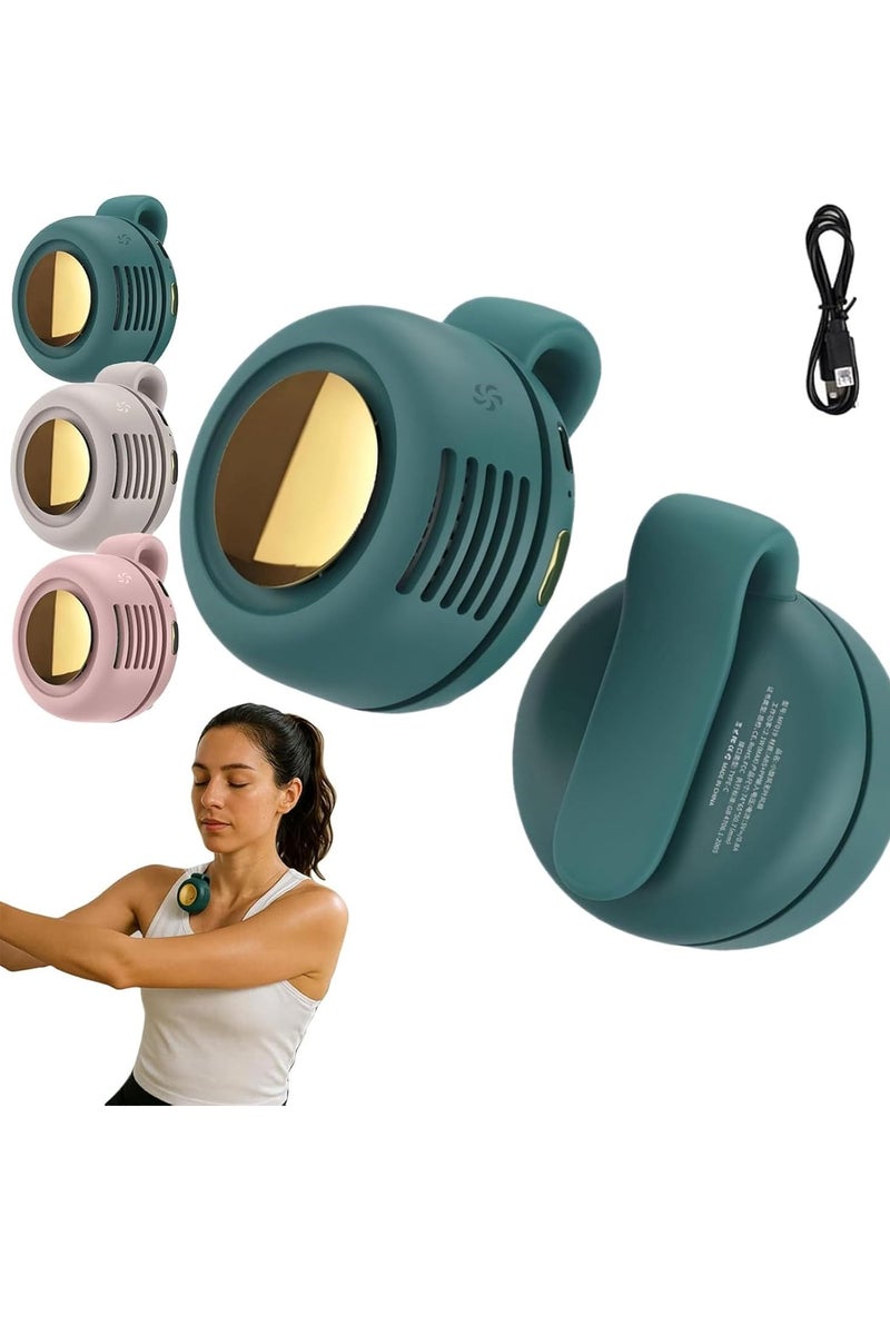 BlueFire 2025 Clip On Fan – Portable Silent Mini Bladeless Fan for Shirt, Waist & Travel | 3-Speed Adjustable Hands-Free Cooling | USB-C Rechargeable (6H Runtime) | Ultra-Quiet (25dB) & Safe for Kids | Outdoor, Office & Hiking Essential - Image 1