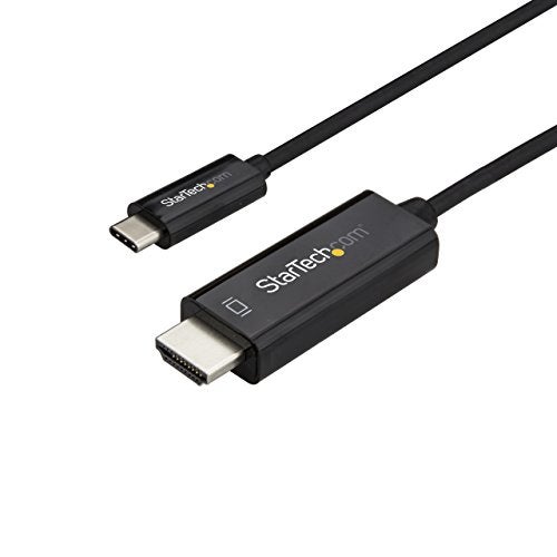 StarTech.com 6ft (2m) USB C to HDMI Cable - 4K 60Hz USB Type C to HDMI 2.0 Video Adapter Cable - Thunderbolt 3 Compatible - Laptop to HDMI Monitor/Display - DP 1.2 Alt Mode HBR2 - Black (CDP2HD2MBNL) - Image 1
