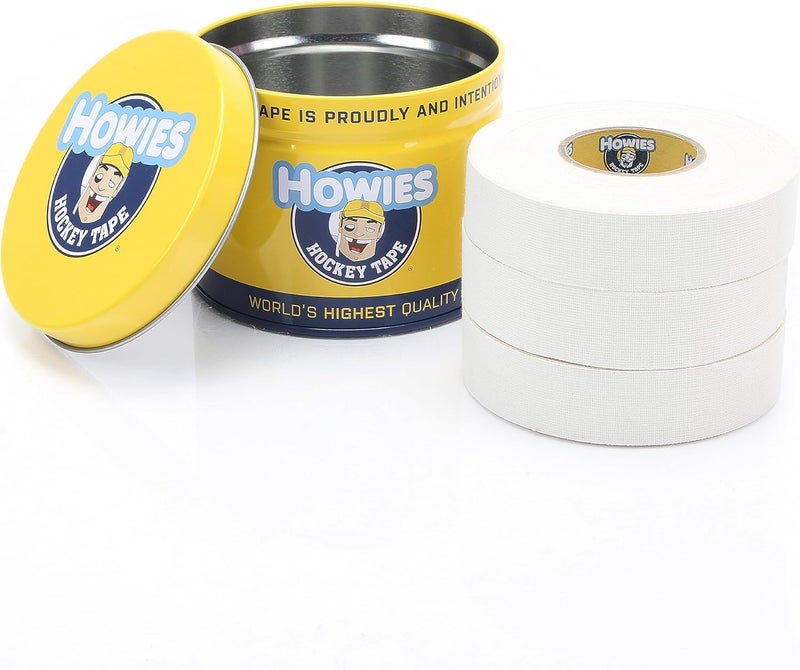 Howies White Hockey Tape | 1" White Cloth Stick & Bat Tape for Hockey, Lacrosse, Baseball, Sports | Multiple Pack Sizes | Strong Grip, Durable, Long-Lasting | Made in USA - Image 1