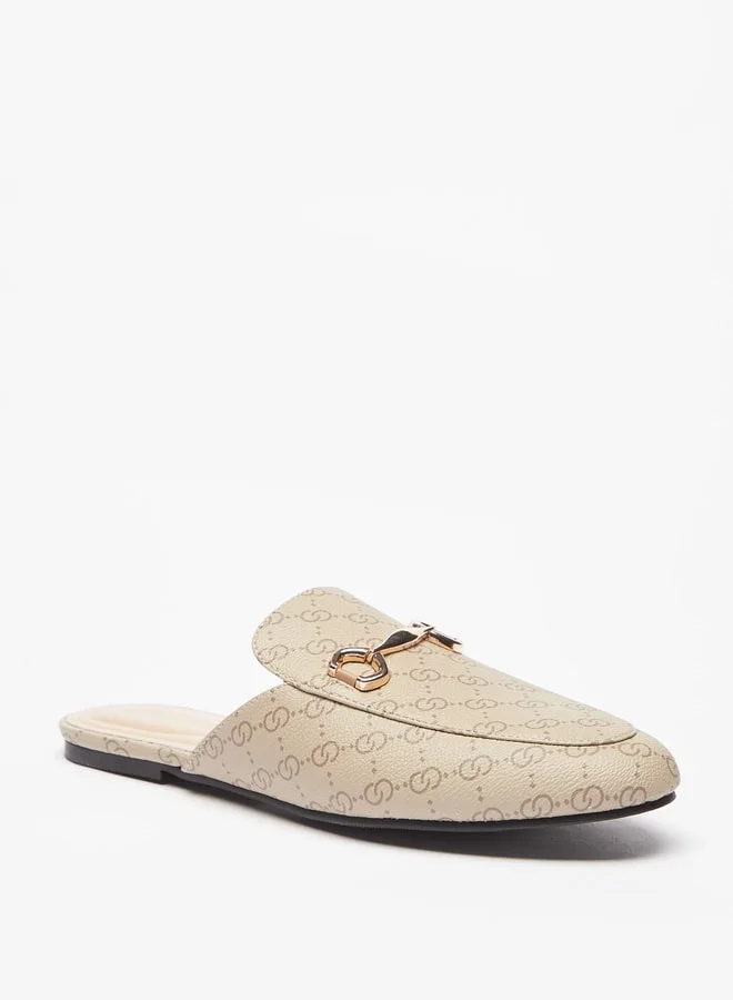 سيليست Women All Over Logo Print Slip On Mules