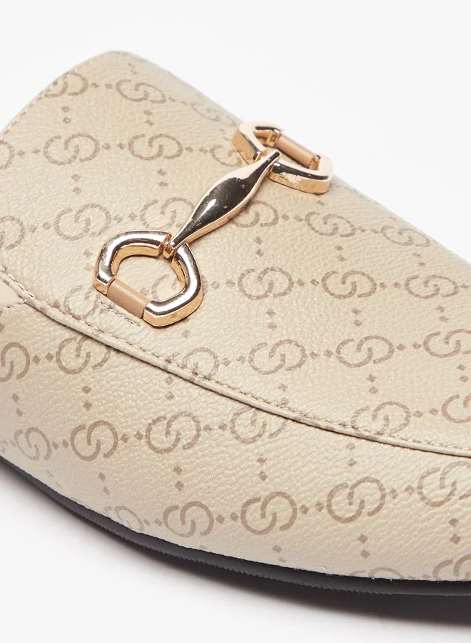سيليست Women All Over Logo Print Slip On Mules