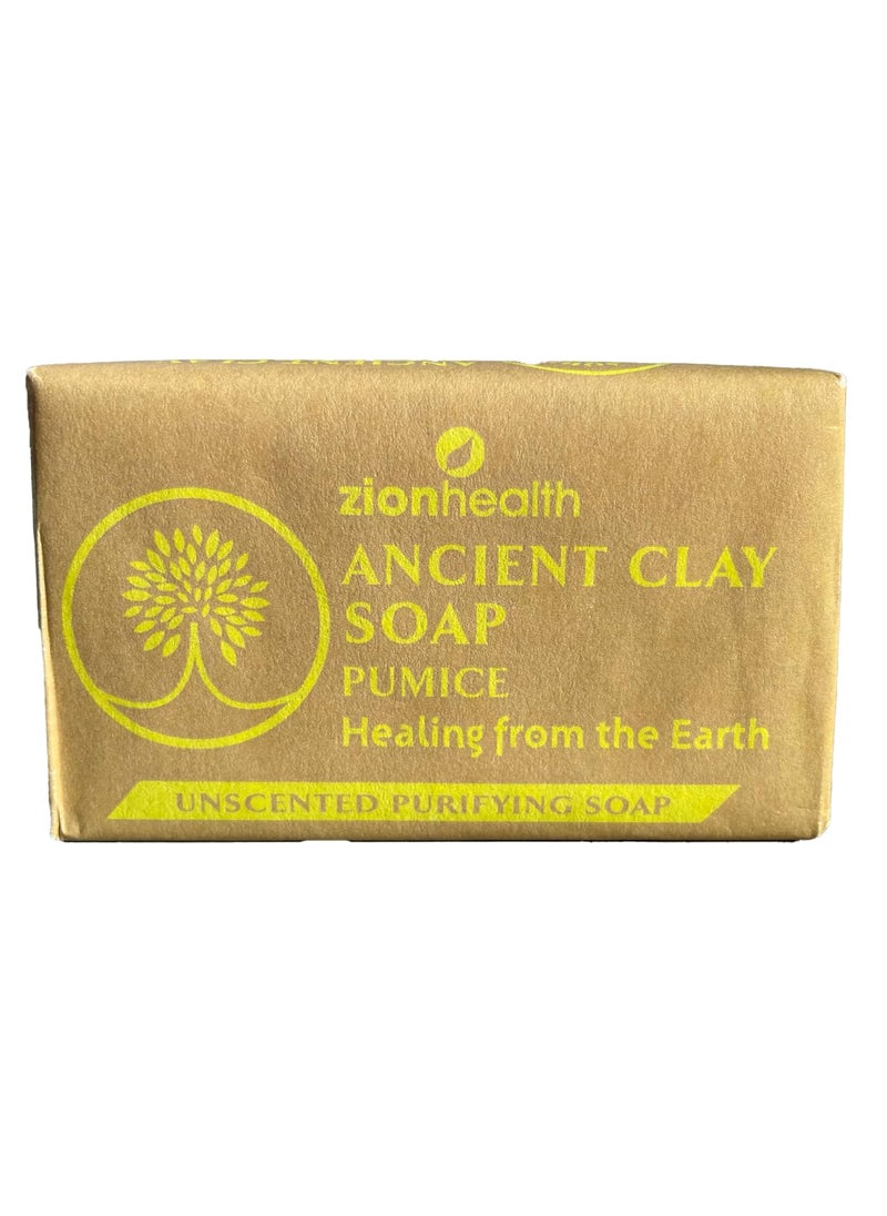 Zion Health Ancient Clay Soap 6oz Unscented Pumice 
