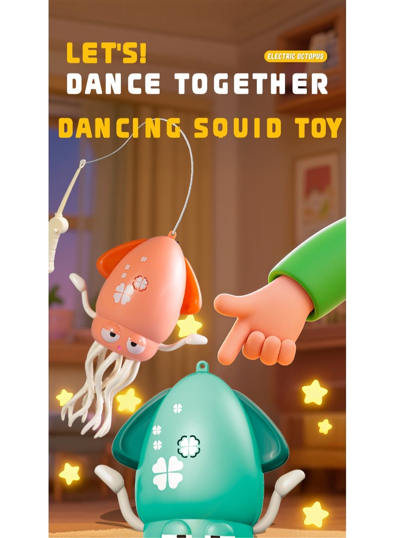 LIXADA لعبة الأخطبوط الكهربائي الراقص، لعبة الأخطبوط الزاحف الراقص مع تجنب العقبات تلقائيًا، لعبة حساسية الأخطبوط السحرية المجنونة ذات 8 أرجل مع أضواء LED وموسيقى، ذات توجيه ذاتي (أخضر) - Image 2