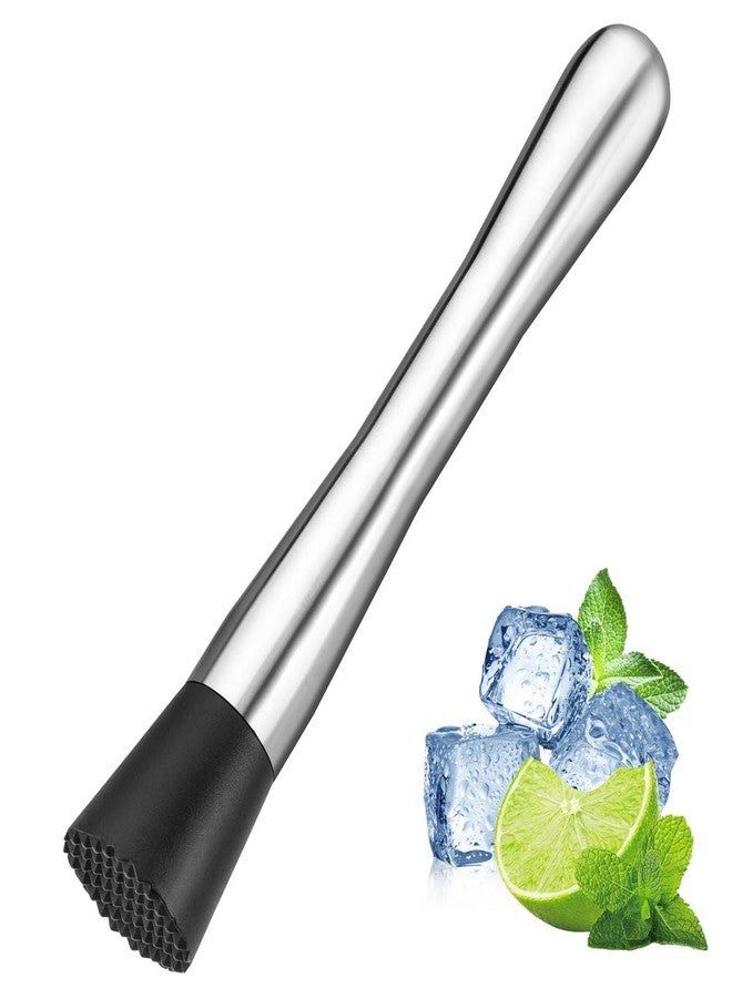 Generic Brands Premium Cocktail Muddler, 8Inch Professional Stainless Steel Bartender Tool, Drink Muddler with E-Recipes, Home Bar tool Muddler Bar Tool for Making Delicious Cocktails, Drinks - Image 1
