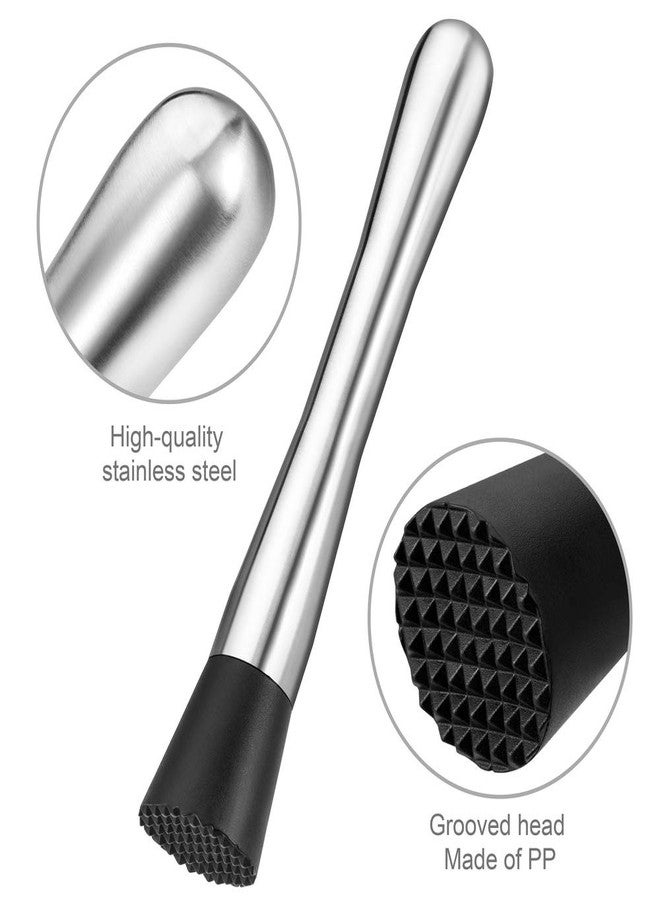 Generic Brands Premium Cocktail Muddler, 8Inch Professional Stainless Steel Bartender Tool, Drink Muddler with E-Recipes, Home Bar tool Muddler Bar Tool for Making Delicious Cocktails, Drinks - Image 3