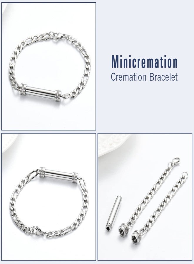 Minicremation Cylinder Cremation Bracelet for Ashes Urn Jewelry Stainless Steel Memorial Bracelet Keepsake Urn Bangle Ashes Holder (Silver) - Image 3