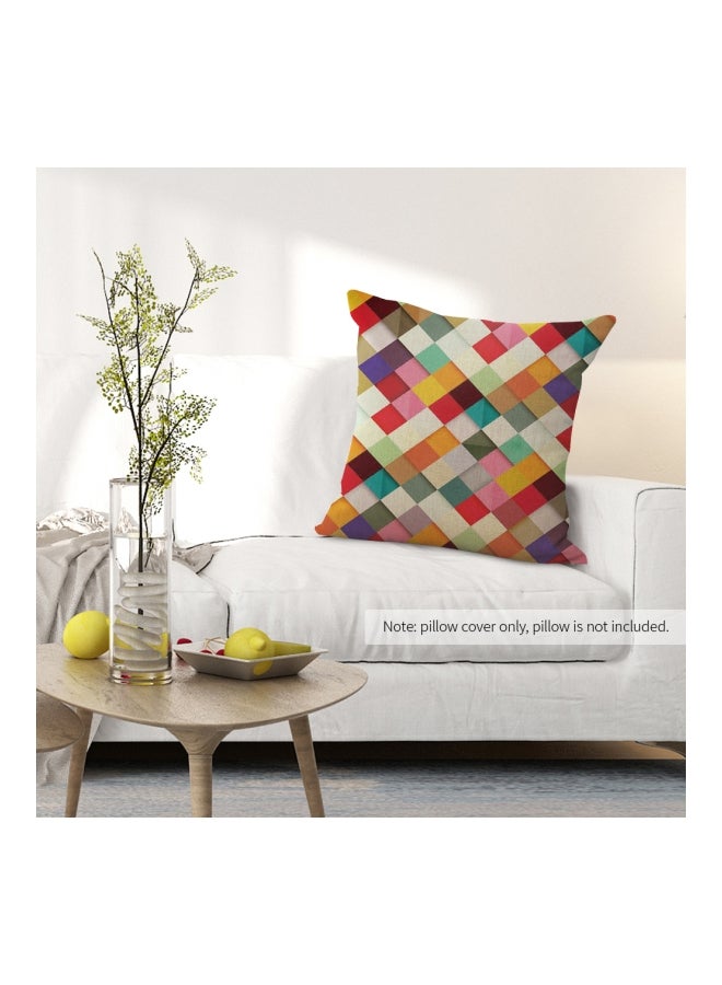 غطاء وسادة زينة بتصميم هندسي متعدد الألوان 45x45سم - Image 3