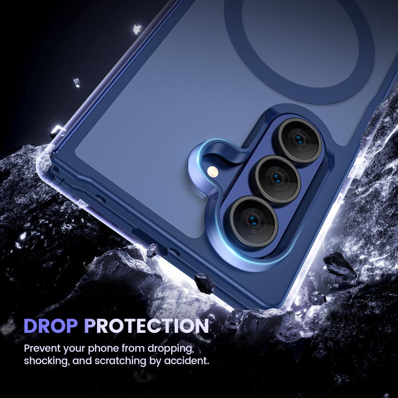 VEGO for Z-Fold-7-Case: Galaxy Fold 7 Case with Screen Protecor [Compatible with MagSafe] Full-Body Protection Magnetic Rugged Privacy Cover Shockproof Protective Phone Case for Samsung Z Fold 7 -Blue - Image 4