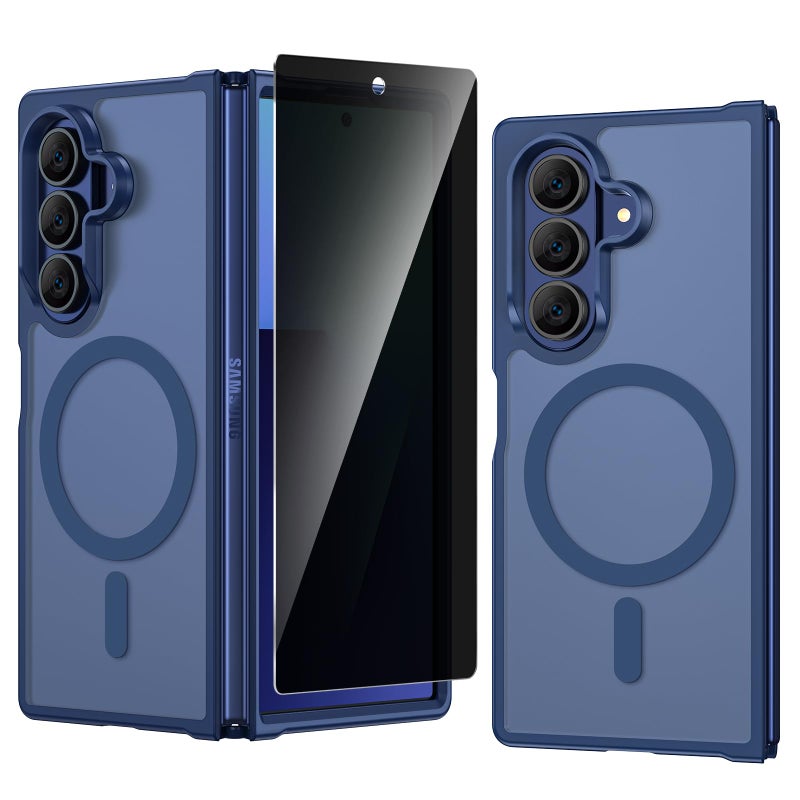 VEGO for Z-Fold-7-Case: Galaxy Fold 7 Case with Screen Protecor [Compatible with MagSafe] Full-Body Protection Magnetic Rugged Privacy Cover Shockproof Protective Phone Case for Samsung Z Fold 7 -Blue - Image 1