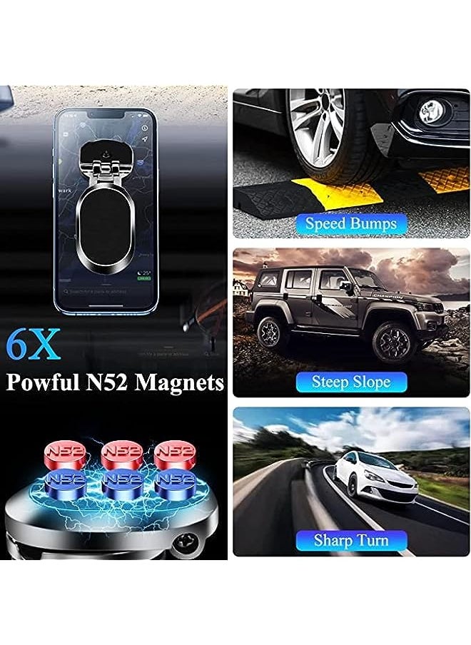 BLUE OCEAN Car Phone Holder Foldable Dashboard Cell Phone Car Mounts 360 Adjustable Rotation Phone Magnet Holder Car Aluminum perfect For Table Kitchen and any location (MODEL A - 360º)  - Image 5