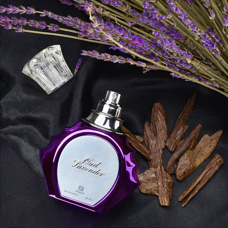 AHMED Oudh Lavender 75 ML EDP Oriental Fragrance for Men and Women with Bold, Fresh, Luxurious and Sensual Versatile Oudh Leather Perfume Accords by Al Maghribi Arabian Perfumes Dubai - Image 3