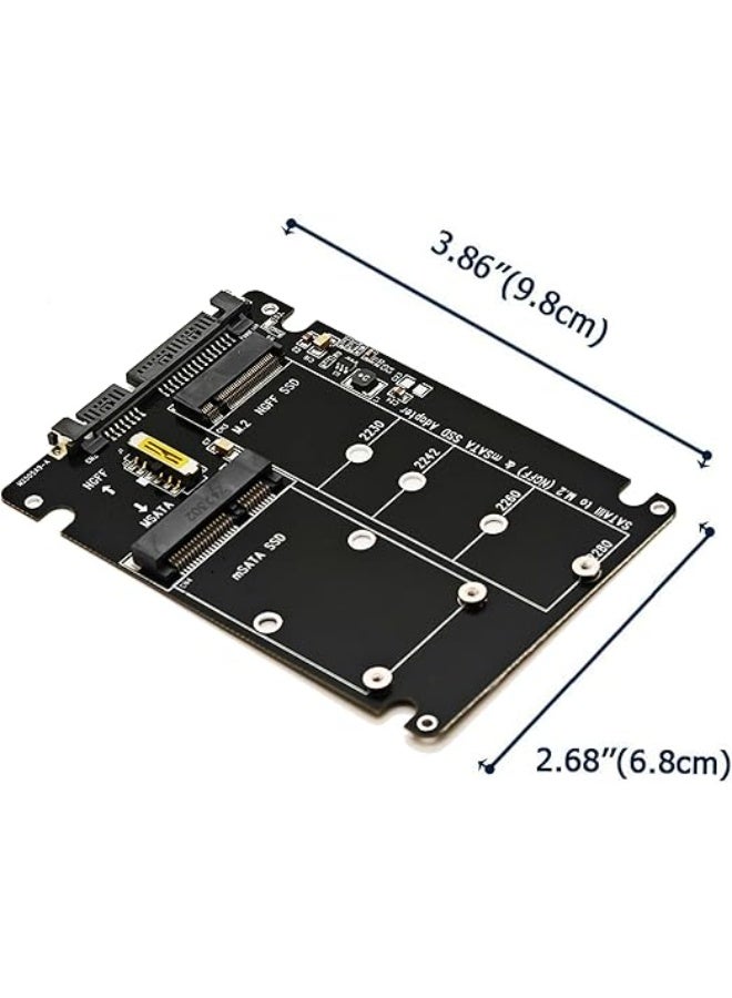 محول 2 في 1 M.2 SATA 3.0 و mSATA إلى SATA أو USB لتحويل وحدات NGFF B-Key SATA III - Image 3