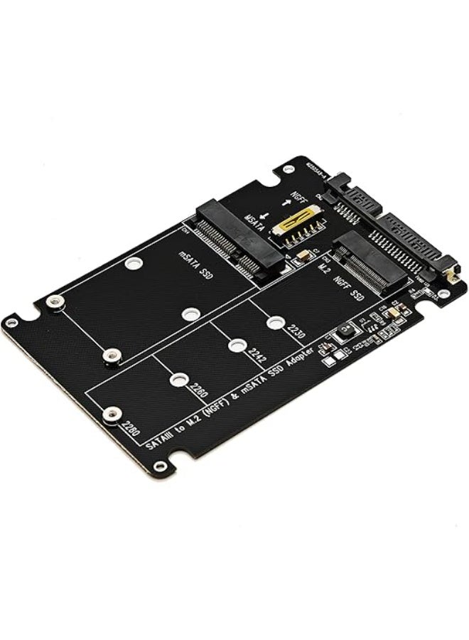محول 2 في 1 M.2 SATA 3.0 و mSATA إلى SATA أو USB لتحويل وحدات NGFF B-Key SATA III - Image 5