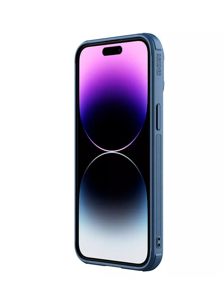 Nillkin Camshield Prop Leather Magnetic Camera protective cover case for Apple iPhone 15 Pro - Blue - Image 5