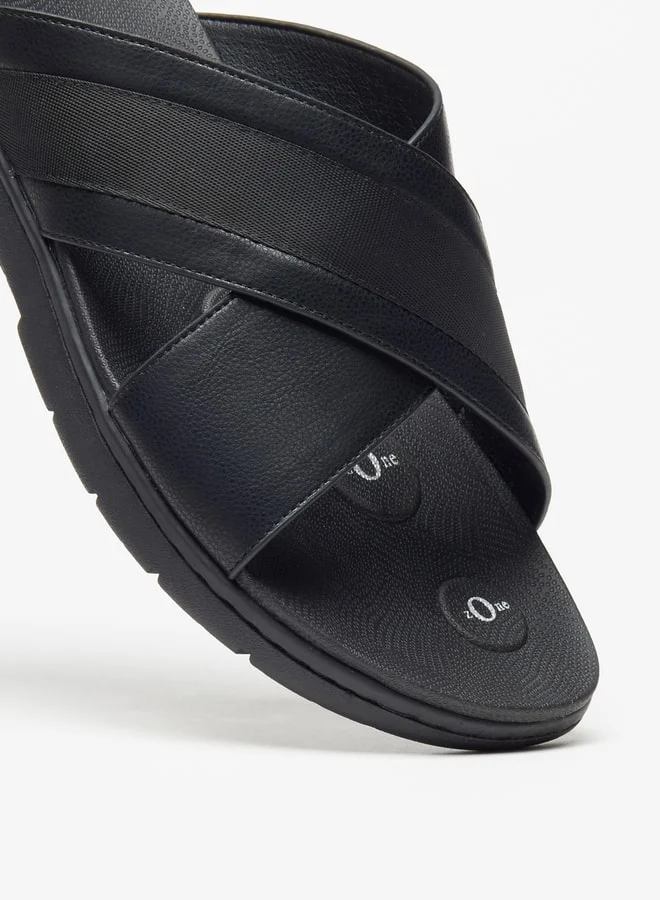 Le Confort Men's Solid Slip-On Comfort Sandal
