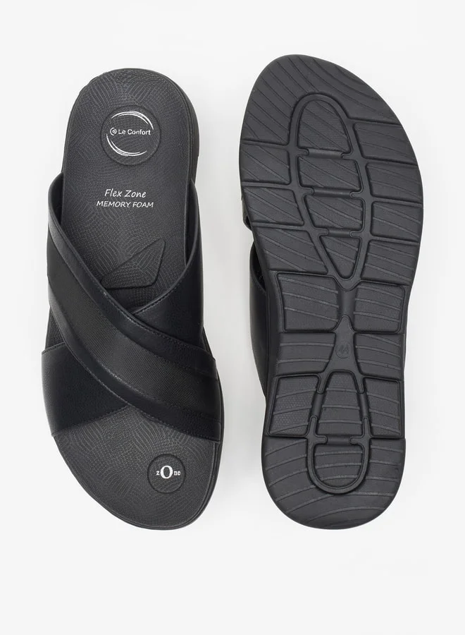 Le Confort Men's Solid Slip-On Comfort Sandal