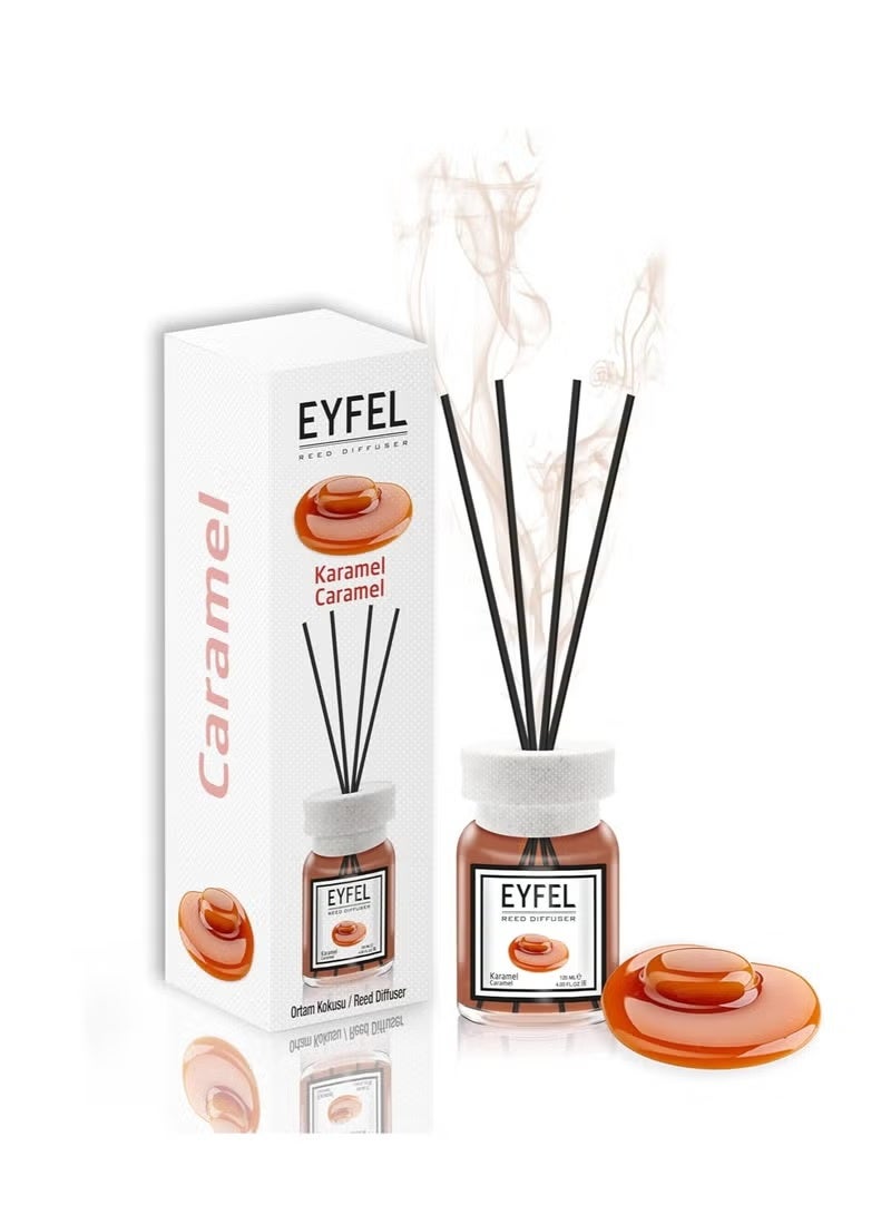 EYFEL Reed Diffuser Caramel Room Air Freshener 120ml - Image 1