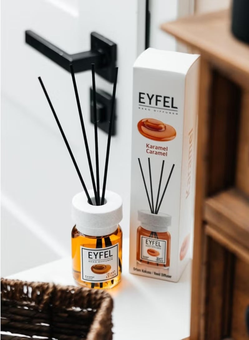 EYFEL Reed Diffuser Caramel Room Air Freshener 120ml - Image 2