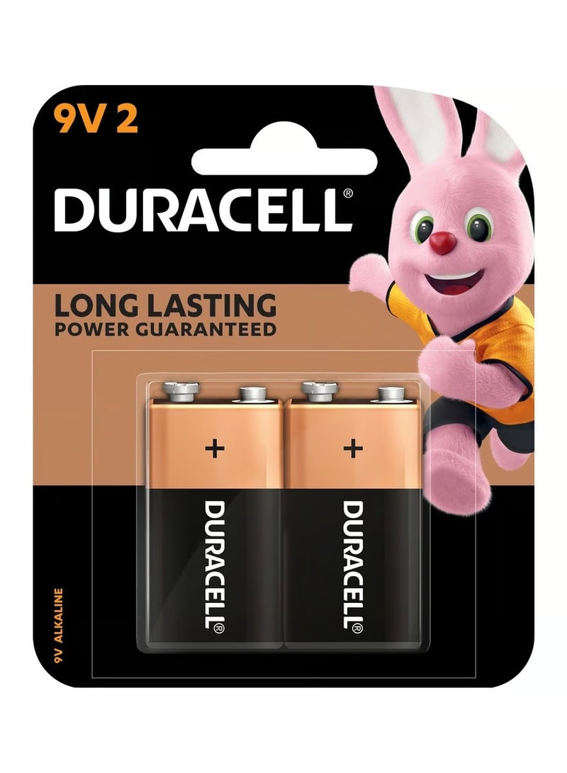 دوراسيل 9V 2 قوة طويلة الأمد مضمونة
