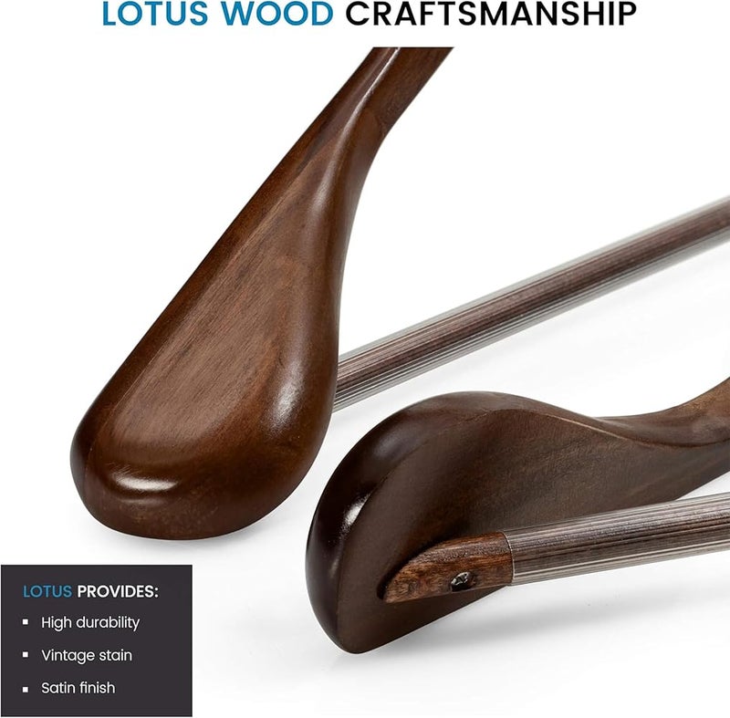 زوبير أغطية ملابس خشبية عالية الجودة من زوبر (ZOBER)، بأكتاف عريضة وخطاف ذهبي، مانعة للانزلاق، تتسع لملابس تصل وزنها إلى 20 رطل، مناسبة للفساتين والجاكيتات والملابس الثقيلة (مجموعة من 6 قطع). - Image 4