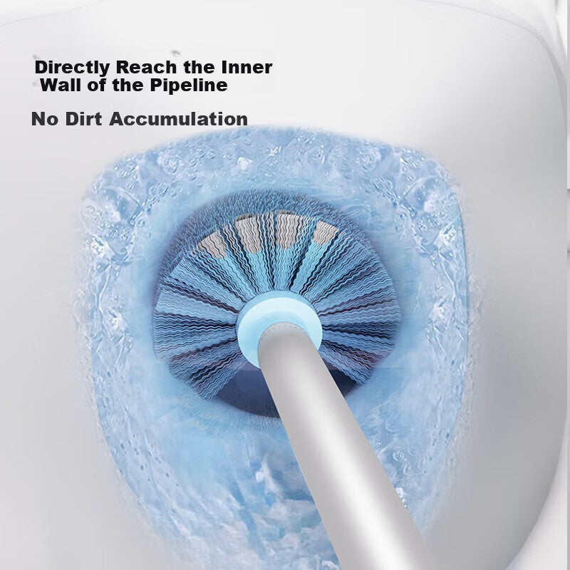 Wuyuehua Toilet Brush with No Dead Angles, Household Cleaning Tool for Bathroom Squat Toilet, Long-Handled Cleaning Brush Set - Image 3