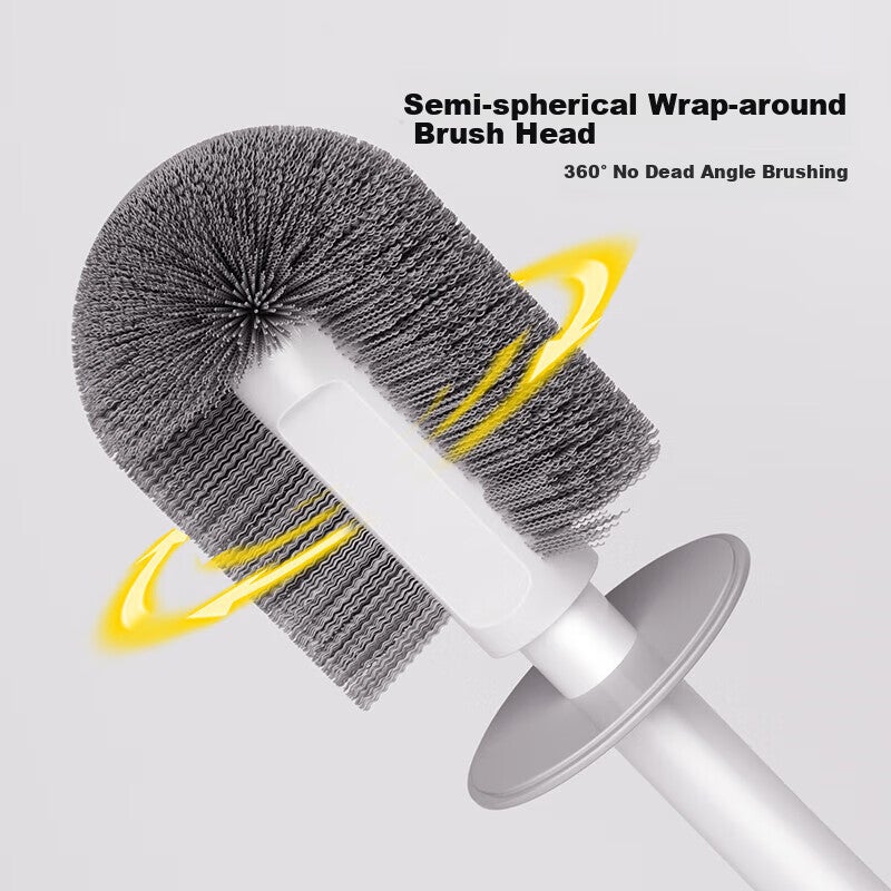 Wuyuehua Toilet Brush with No Dead Angles, Household Cleaning Tool for Bathroom Squat Toilet, Long-Handled Cleaning Brush Set - Image 5