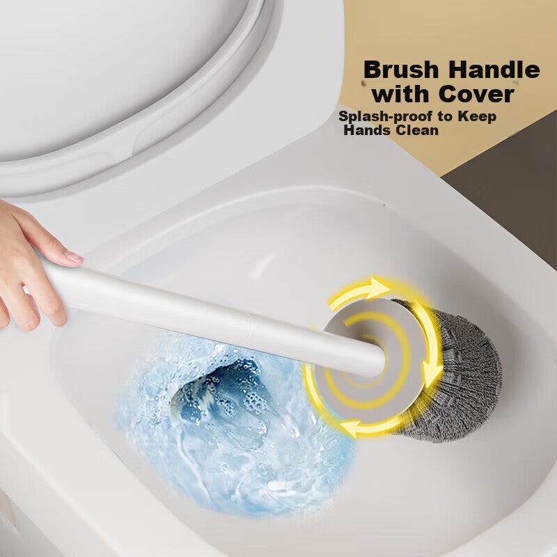 Wuyuehua Toilet Brush with No Dead Angles, Household Cleaning Tool for Bathroom Squat Toilet, Long-Handled Cleaning Brush Set - Image 2